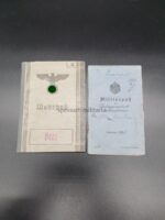 Wehrpass und Militärpaß des Kanoniers Otto Gaudian aus Neubewerdick (Neustettin), Fernsprechabteilung 479 (Westfront)
