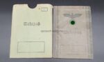 Wehrpass mit Hülle des Obergefreiten Johannes Buchweitz aus Rossenthin (Kolberg), 10./Luftsperr Flakabteilung 201 (Ostfront  & Heimatkriegsgebiet)