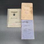 Wehrpass, Soldbuch, Militärpaß und Dokumente des Gefreiten Selmar Weide aus Grosswerther (Nordhausen), Teilnahme 1. & 2. Weltkrieg