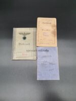Wehrpass, Soldbuch, Militärpaß und Dokumente des Gefreiten Selmar Weide aus Grosswerther (Nordhausen), Teilnahme 1. & 2. Weltkrieg