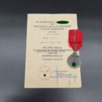 Ostmedaille mit Urkunde Art. Rgt 5.
