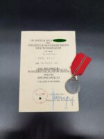 Ostmedaille mit Urkunde Art. Rgt 5. – Bild 2