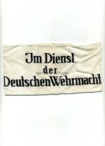 Wehrmacht, Armbinde für Zivilangehörige der Wehrmacht "Im Dienst der Deutschen Wehrmacht"