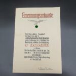Luftwaffe Ernennungsurkunde "E-Messmann" dem Kanonier Alfons Rudolph, Flak-Ersatz-Abteilung 2
