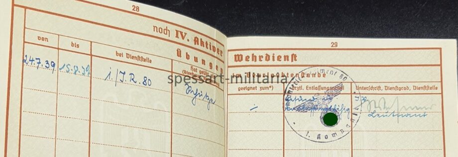 Wehrpass Inf.Rgt. 463, Gren.Rgt. 226, gefallen in Russland