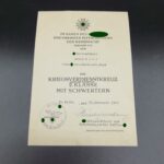 Urkunde Kriegsverdienstkreuz 2. Klasse 1939 Stab/SS-Geb.Nachr.Abt. Nord
