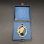 Fallschirmschützenabzeichen der Luftwaffe im Etui, Hst. GWL ,Mint