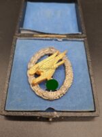 Fallschirmschützenabzeichen der Luftwaffe im Etui, Hst. GWL ,Mint – Bild 2