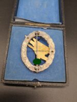 Fallschirmschützenabzeichen der Luftwaffe im Etui, Hst. GWL ,Mint – Bild 6
