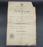 Urkunde Bayern Militärverdienstkreuz 3. Klasse