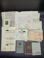 Wehrmacht Heer, Urkunden & Dokumente des Wachtmeisters Bernhard Sasse aus Dreierwalde (Tecklenburg) 1./leichte Flakabteilung 767 (23. Flak-Division)