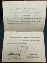 Wehrmacht Heer, Urkunden & Dokumente des Wachtmeisters Bernhard Sasse aus Dreierwalde (Tecklenburg) 1./leichte Flakabteilung 767 (23. Flak-Division) – Bild 5