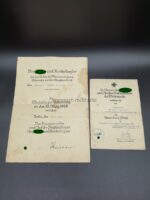 Wehrmacht Heer, Urkunden & Dokumente des Wachtmeisters Bernhard Sasse aus Dreierwalde (Tecklenburg) 1./leichte Flakabteilung 767 (23. Flak-Division) – Bild 3