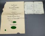 Dokumente Legion Condor Luftwaffe Giebelstadt – Bild 2