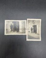 2x Fotos Wehrmacht Soldaten bei der Wache