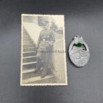 Panzerkampfabzeichen Silber mit Trägerfoto