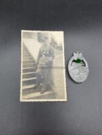 Panzerkampfabzeichen Silber mit Trägerfoto