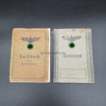 Soldbuch und Wehrpass eines Bandenkämpfers mit eingetragenem Bandenkampfabzeichen Bronze