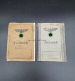 Soldbuch und Wehrpass eines Bandenkämpfers mit eingetragenem Bandenkampfabzeichen Bronze