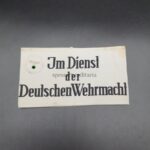 Wehrmacht, Armbinde für Zivilangehörige der Wehrmacht „Im Dienst der Deutschen Wehrmacht“, Bauleitung der Luftwaffe Schweinfurt