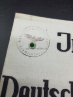 Wehrmacht, Armbinde für Zivilangehörige der Wehrmacht „Im Dienst der Deutschen Wehrmacht“, Bauleitung der Luftwaffe Schweinfurt – Bild 2