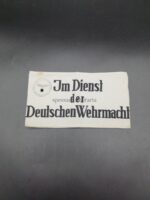 Wehrmacht, Armbinde für Zivilangehörige der Wehrmacht „Im Dienst der Deutschen Wehrmacht“, Bauleitung der Luftwaffe Schweinfurt