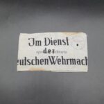 Wehrmacht, Armbinde für Zivilangehörige der Wehrmacht „Im Dienst der Deutschen Wehrmacht“, Bauleitung der Luftwaffe Schweinfurt