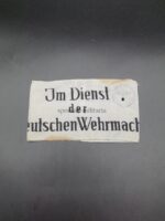 Wehrmacht, Armbinde für Zivilangehörige der Wehrmacht „Im Dienst der Deutschen Wehrmacht“, Bauleitung der Luftwaffe Schweinfurt