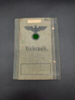 Wehrpass des Gefreiten Wilhelm Gutmann aus Erbes-Büdesheim (Alzey) 11.Kompanie Panzer-Regiment 24 (24. Panzer Division) Panzerkampfabzeichen in Silber (Einsatzzahl 25)