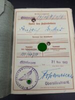 Heer Wehrpass, Militärpaß & Dokumente des Friedrich Becker aus Rosdorf (Göttingen) Lothringischen Feld Artillerie Regiment 33 – Bild 4