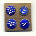 NSFK-Segelfliegerabzeichen Stufe A, B, C und Stufe C International in 935er Silber
