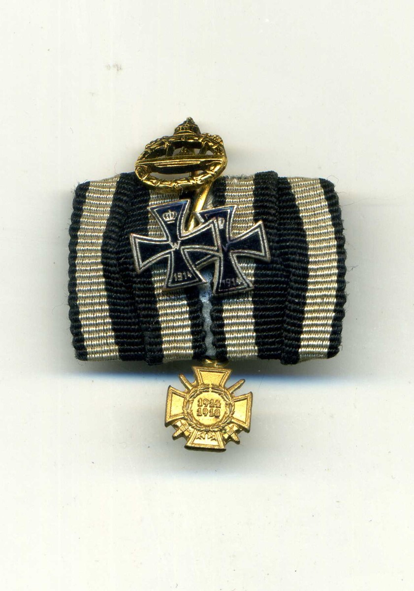 img938 1er Feldspange 1.Weltkrieg Eisernes Kreuz 1. & 2. Klasse, U-Boot Kriegsabzeichen und Ehrenkreuz für Frontkämpfer – Bild 1