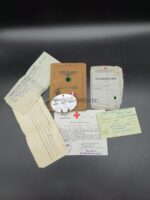 Heer Soldbuch des Stabsgefreiten Arno Weberstädt aus Wolferschwenda (Greußen), Stab/Grenadier Regiment 582 (319. Infanterie-Division) Kanalinseln (Gefangennahme auf Jersey)