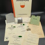 Heer Urkundengruppe mit Dokumente und Buch "Der Südostfeldzug einer fränkischen Infanterie Division" (73 I.D.) des Obergefreiten Pankraz Kutzelmann aus Bamberg 5./Infanterie Regiment 170, (73. Infanterie Division)