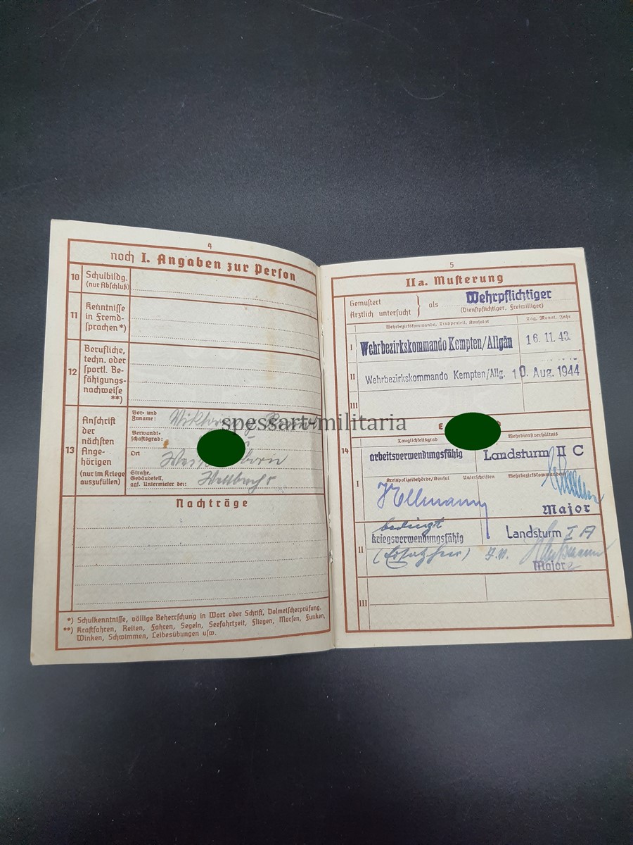 kleiner Familiennachlass des Luftwaffen Obergefreiten Karl Hauff aus Weißenhorn (Neu-Ulm) (Feldpost & Fotos) Luftwaffen-Jäger-Regiment 23, 12.Luftwaffen-Feld-Division