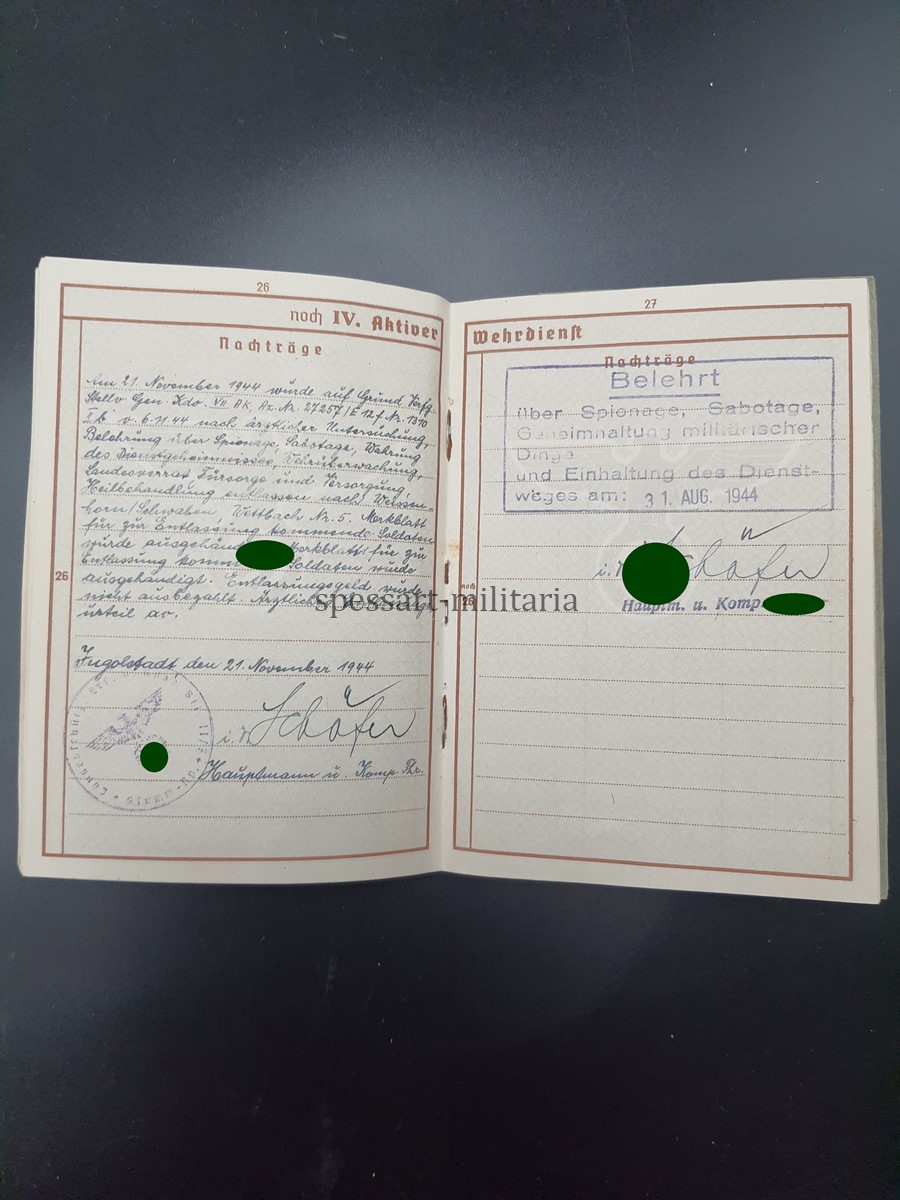 kleiner Familiennachlass des Luftwaffen Obergefreiten Karl Hauff aus Weißenhorn (Neu-Ulm) (Feldpost & Fotos) Luftwaffen-Jäger-Regiment 23, 12.Luftwaffen-Feld-Division