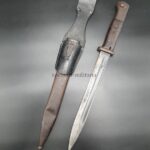 Wehrmacht Seitengewehr SG 84/98 III für K98k (nummerngleich) S/184 (Remscheider Hobelmesserfabrik, Josua Corts & Son, Remscheid) mit Seitengewehrtasche