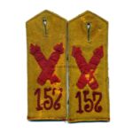 Paar Schulterklappen Fußartillerie Bataillon 157