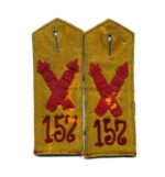 Paar Schulterklappen Fußartillerie Bataillon 157