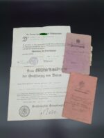 2x Militärpass (Landsturmschein) des Kanoniers Albert Zepf aus Watterdingen (Baden) 3.Batterie, Feldartillerie Regiment 80