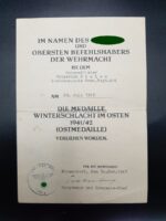 Wehrmacht Heer Urkundengruppe des Unteroffiziers Friedrich Nielen, Grenadier-Regiment 484 (254. Infanterie-Division) Wolchow, Demjansk, Leningrad – Bild 3