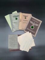 Wehrmacht Heer Wehrpass, Soldbuch & Dokumente des Unteroffiziers Helmut Gräfe aus Hartmannsdorf (Chemnitz) Heeres-Küsten-Artillerie-Abteilung (mot.) 955, Griechenland (Rhodos) & Balkan