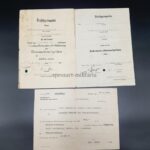 Wehrmacht Heer, 2x Urkunden & Heimkehrerdokument (Aspertsham), Verwundetenabzeichen in Schwarz & Infanterie-Sturmabzeichen in Silber, Gefreiter Josef Seonbuchner, 13./Infanterie Regiment 61, (7.Infanterie-Division) Wjasma, Moskau