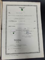 Wehrmacht Luftwaffe, Urkunden des Oberfeldwebels Walter Zucker aus Wandsbek, 4.(Kampf) Lehrgeschwader 1, (Warschau, Mittelmeer, Italien) – Bild 7