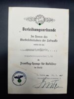 Wehrmacht Luftwaffe, Urkundengruppe des Unteroffiziers Gottlieb Rozhon, Luftflottenkommando 4, (Nahaufklärungsstaffel 7./32, Nahaufklärungsgruppe 9) Ostfront – Bild 3