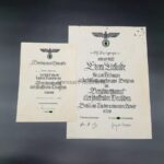 Ehren-Urkunde Berufswettkampf 1938 zweier Brüder, Wettkampfgruppe Bergbau