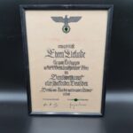 Ehren-Urkunde Berufswettkampf 1938 Wettkampfgruppe Holz