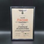 Ehren-Urkunde  Johann Hütter aus Geisenheim, Berufswettkampf 1938 als Kreisbester