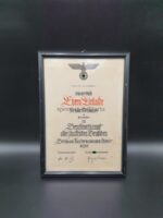 Ehren-Urkunde  Johann Hütter aus Geisenheim, Berufswettkampf 1938 als Kreisbester