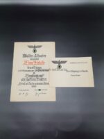 Ehren-Urkunde Berufswettkampf 1938 Wettkampfgruppe Handel, Gauwettkampf Beteiligungsurkunde